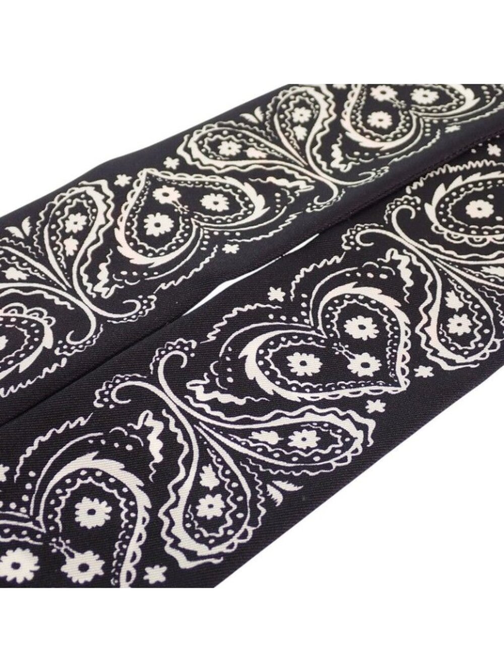 Dior Mitzska Fam le Collection Paisley Heart Silk Black Scarf - Picture 5 of 12